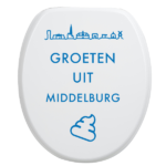 Toiletbrilsticker Middelburg - Blauw