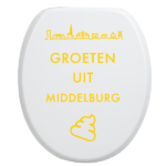 Toiletbrilsticker Middelburg - Geel