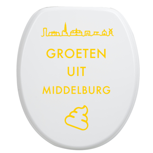 Toiletbrilsticker - Middelburg - Stadstickers.nl