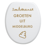 Toiletbrilsticker Middelburg - Goud