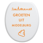 Toiletbrilsticker Middelburg - Oranje