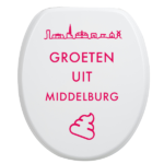 Toiletbrilsticker Middelburg - Roze