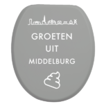 Toiletbrilsticker Middelburg - Wit