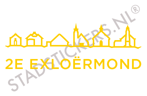 Sticker 2e-exloermond - Geel