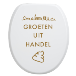 Toiletbrilsticker Handel - Goud