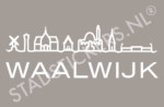 Muursticker Waalwijk - Wit