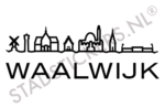 Muursticker Waalwijk - Zwart