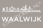 Sticker Waalwijk - Wit
