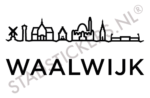 Sticker Waalwijk - Zwart