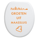 Toiletbrilsticker-Maassluis-Oranje