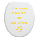 Toiletbrilsticker Oosterhout - Geel