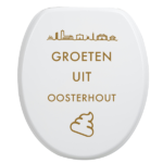 Toiletbrilsticker Oosterhout - Goud