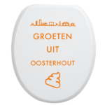 Toiletbrilsticker Oosterhout - Oranje