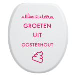 Toiletbrilsticker Oosterhout - Roze