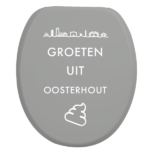 Toiletbrilsticker Oosterhout - Wit