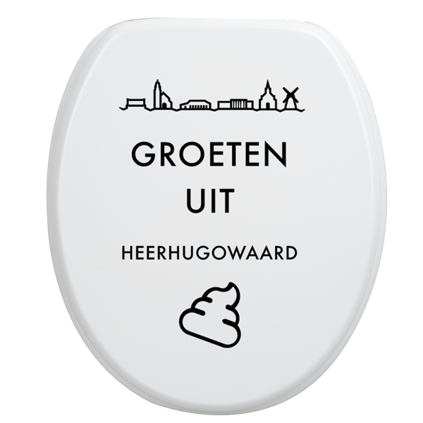 Toiletbrilsticker-Heerhugowaard-Zwart Toiletbrilsticker - Heerhugowaard - Afbeelding 1