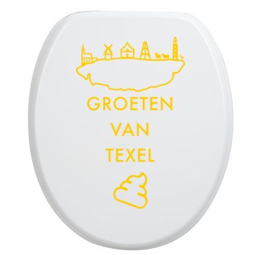 Toiletbrilsticker - Texel - Stadstickers.nl