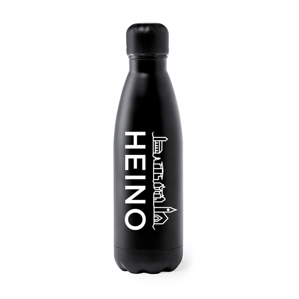 Drinkfles-Heino-Zwart-Wit Drinkfles Heino - Afbeelding 1