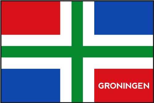 Groningen-Vlag Sticker Groningen - Vlag - Afbeelding 1