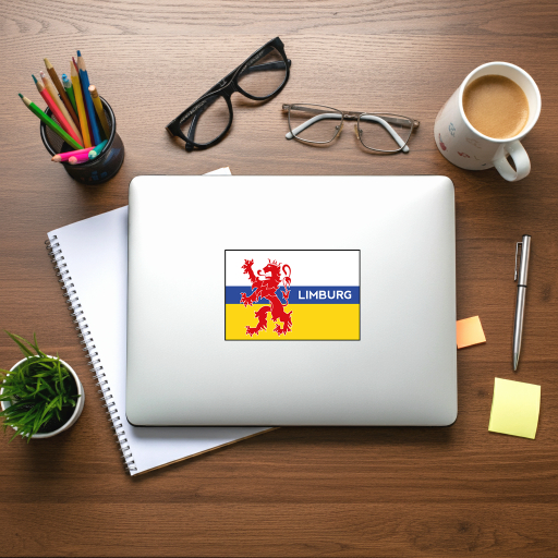 Laptop-Limburg-Vlag Sticker Limburg - Vlag - Afbeelding 4