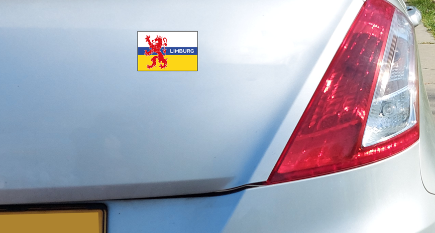 Limburg-vlag-auto Sticker Limburg - Vlag - Afbeelding 2
