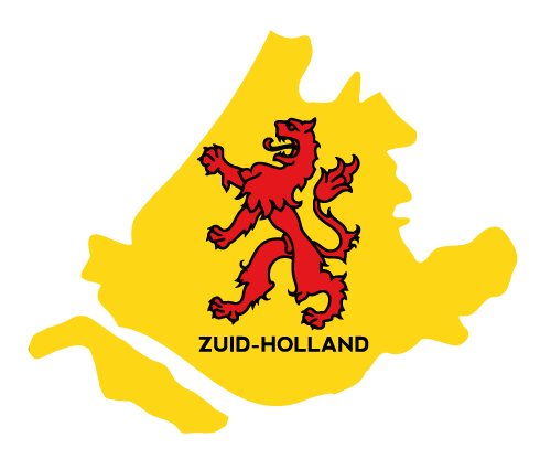 Zuid-Holland-vorm Sticker Zuid-Holland - Vorm - Afbeelding 1