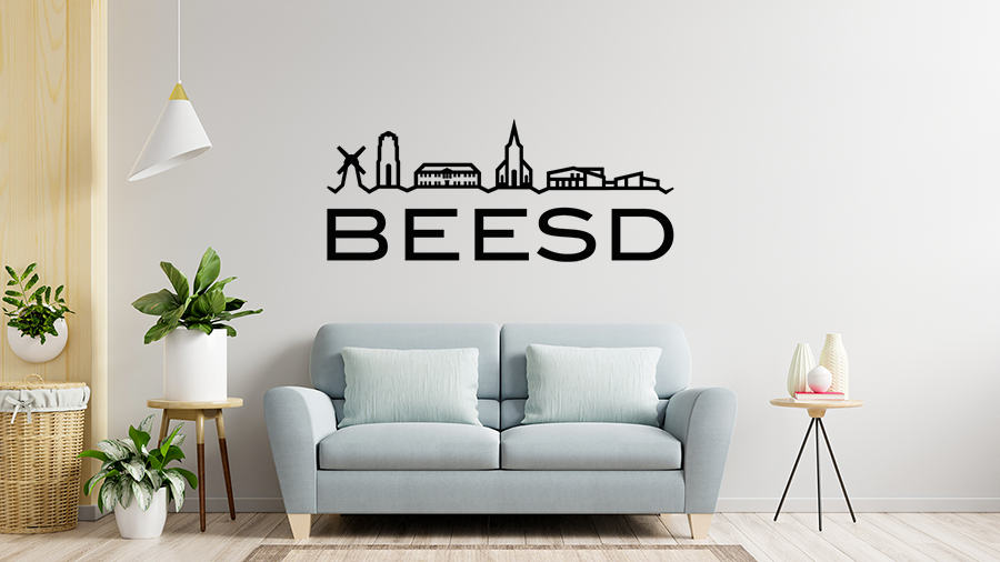 Muursticker-Beesd-v2 Muursticker - Beesd - Afbeelding 1