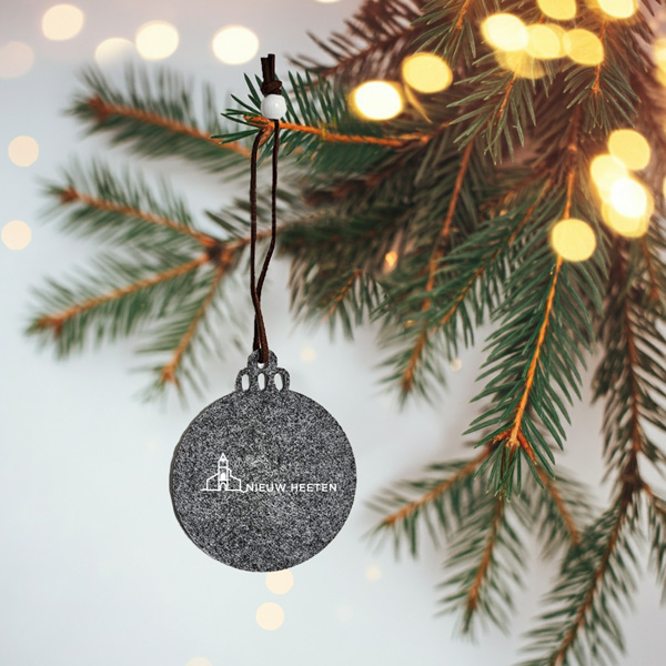 Kerstbal-Vilt-Nieuw-Heeten-Wit Kersthanger - Nieuw Heeten - Afbeelding 3