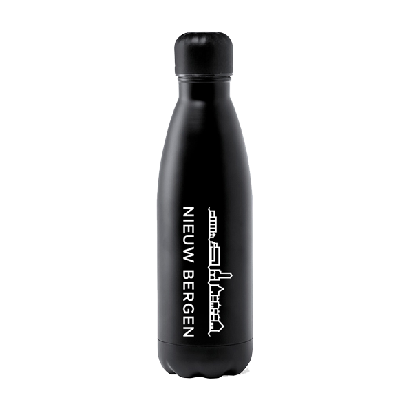Drinkfles-Nieuw-Bergen-Zwart-Wit Drinkfles Nieuw Bergen - Afbeelding 1