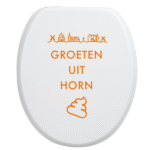 Toiletbrilsticker - Horn - Afbeelding 3