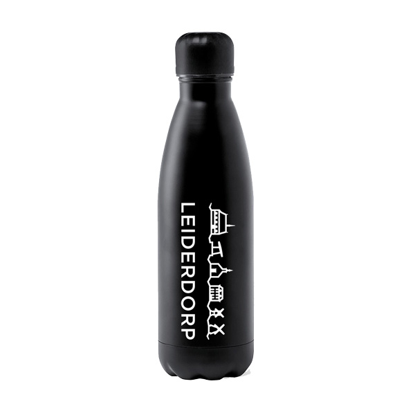 Drinkfles-Leiderdorp-Zwart-Wit Drinkfles Leiderdorp - Afbeelding 1