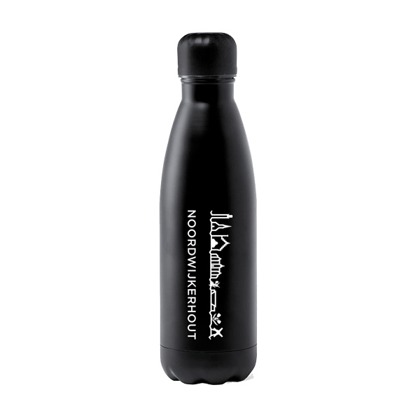 Drinkfles-Noordwijkerhout-Zwart-Wit Drinkfles Noordwijkerhout - Afbeelding 1
