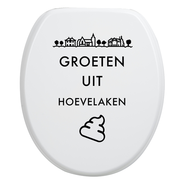 Toiletbrilsticker-Hoevelaken-Zwart Toiletbrilsticker - Hoevelaken - Afbeelding 1