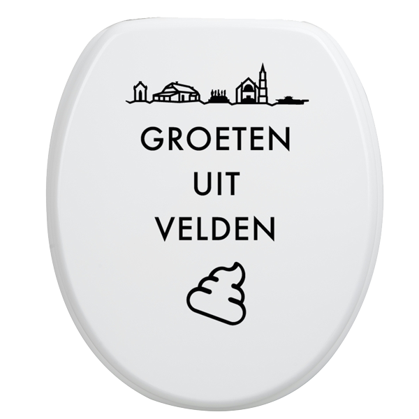 Toiletbrilsticker-Velden-Zwart Toiletbrilsticker - Velden - Afbeelding 1